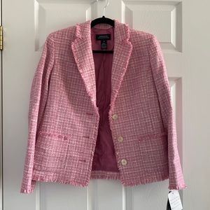 Pink tweed blazer